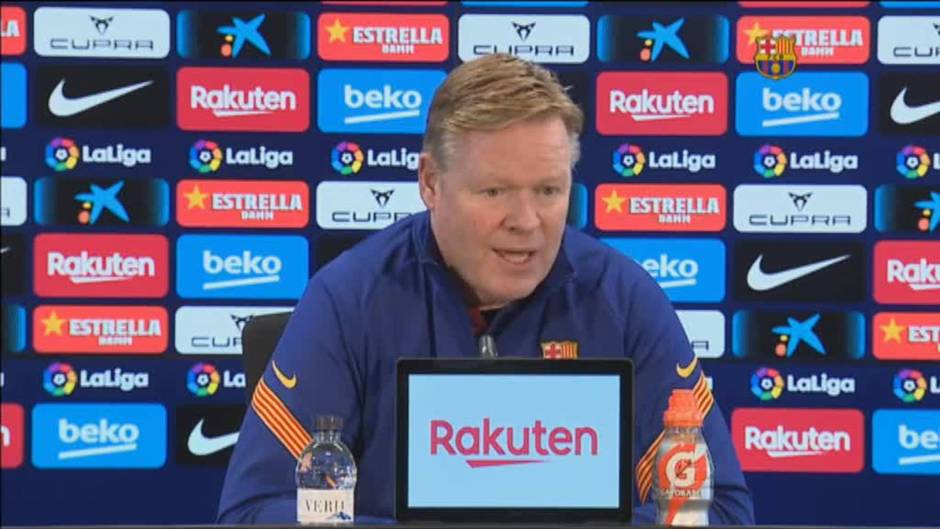 Koeman sobre la sanción a Piqué: "Hay que tener cuidado porque con poco te pueden hacer un problema"