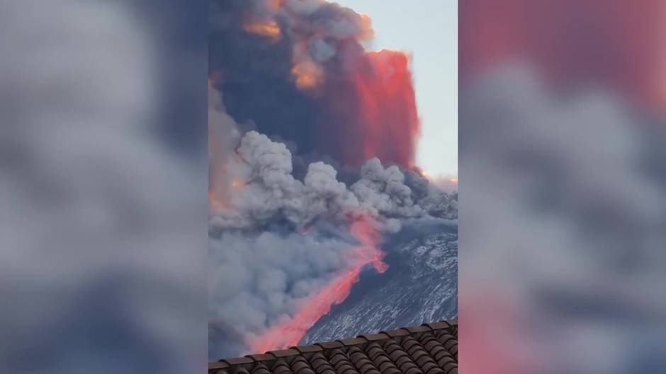 Espectacular nueva erupción del volcán Etna en Sicilia