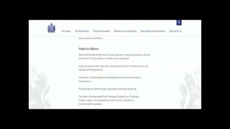 Los duques de Sussex no retomarán sus compromisos con la realeza británica