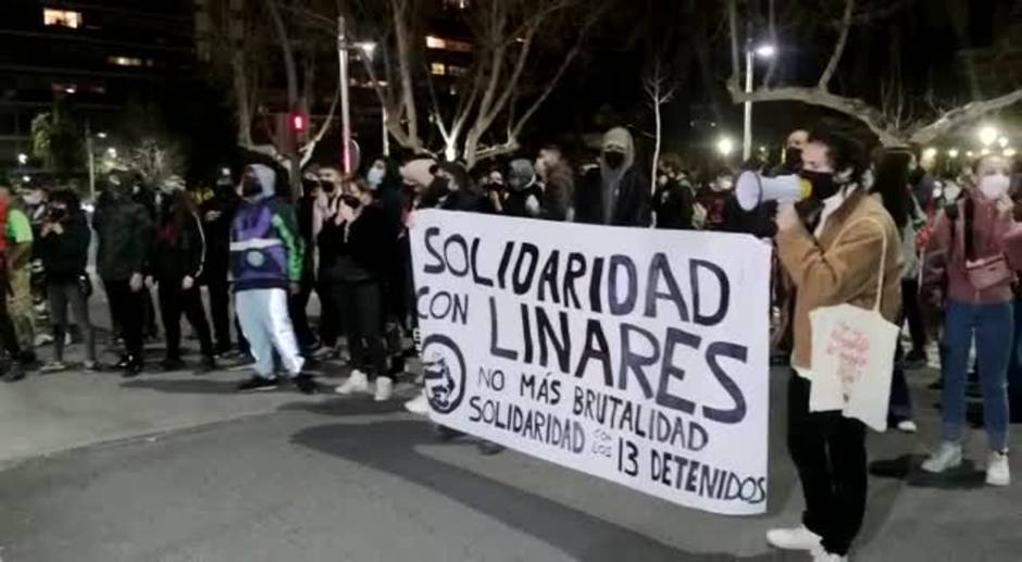 Manifestación antisistema en Jaén