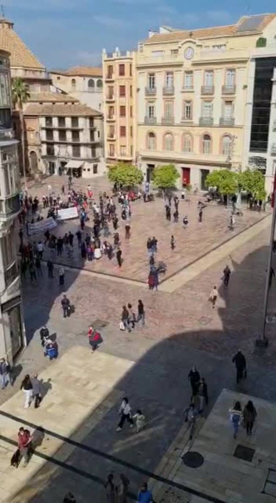 Fracasa la manifestación en favor de Pablo Hasél en Málaga con menos de 200 personas