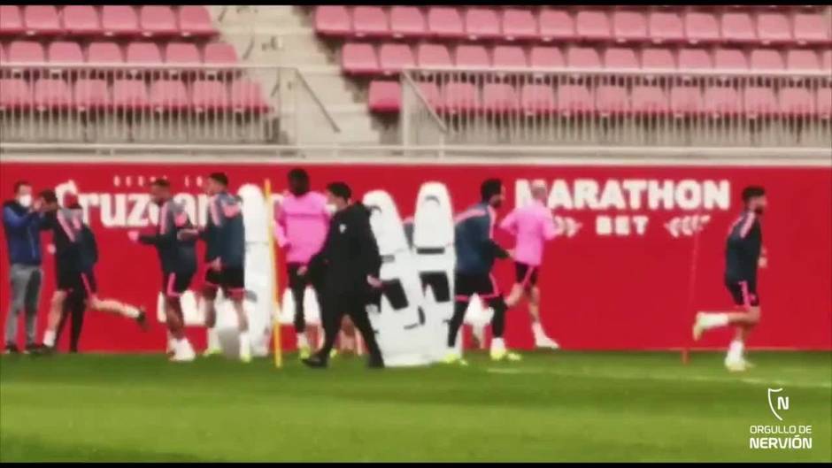 Última sesión del Sevilla antes del partido contra Osasuna