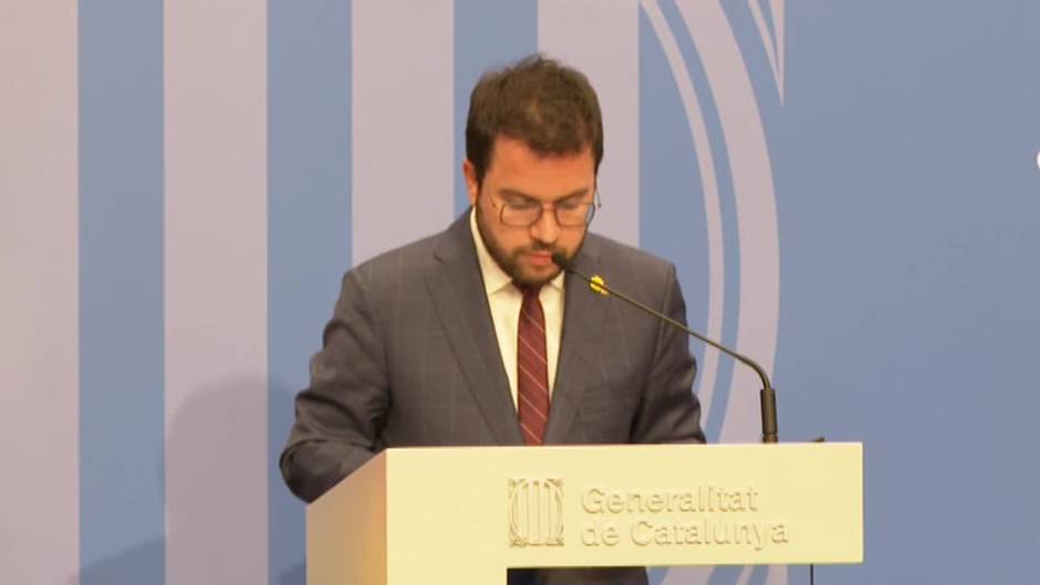 Pere Aragonès: "El saqueo de un comercio o la quema de mobiliario público no son libertad de expresión ni de manifestación"