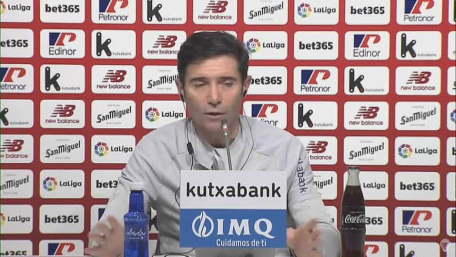 Marcelino: "Vamos a poner las cosas difíciles al Atlético"