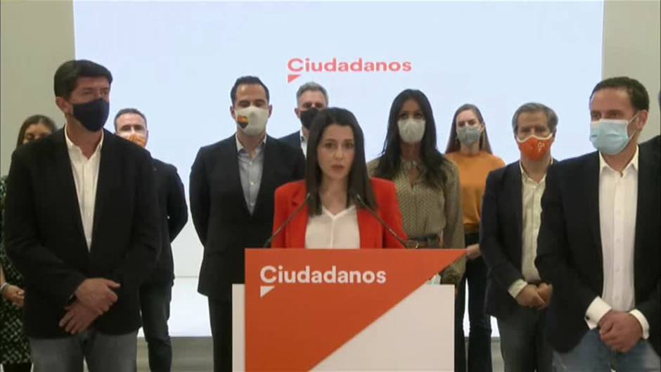 Arrimadas: "Lamento no haber sabido transmitir a los españoles la situación tan grave que se producía en Murcia"