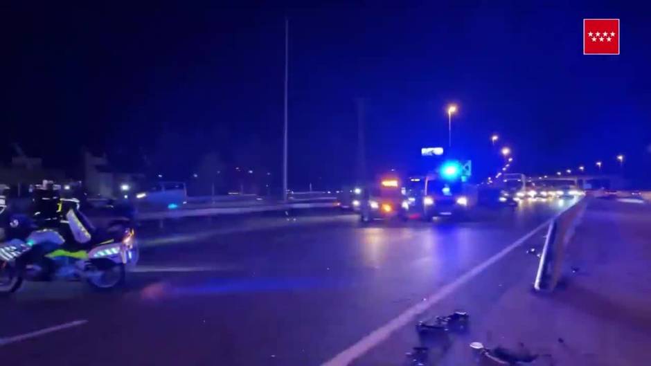 Varios heridos, uno de ellos grave, en un accidente múltiple en Madrid