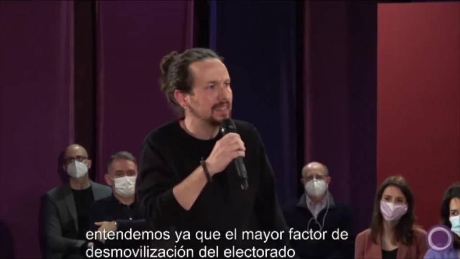 Iglesias apuesta por la movilización y una candidatura de izquierdas en Madrid