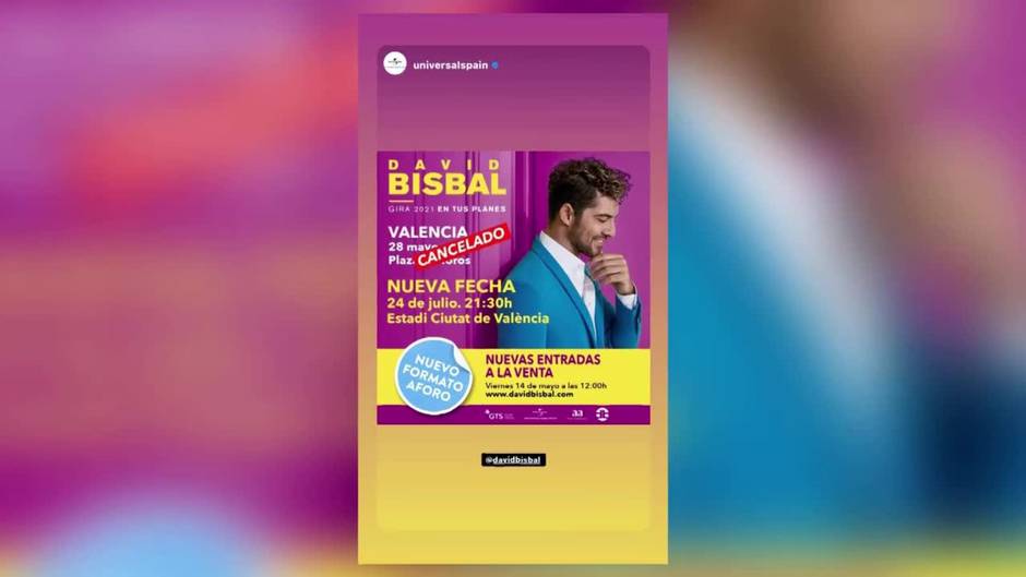 Bisbal cancela el concierto del 28 de mayo en la Plaza de Toros de Valencia