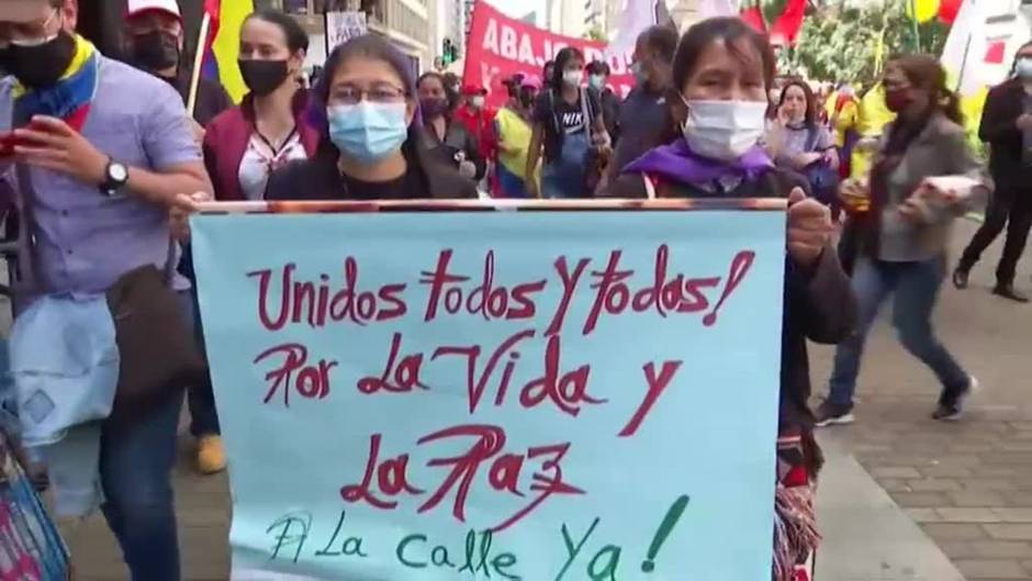 Protesta masiva contra el Gobierno en Colombia