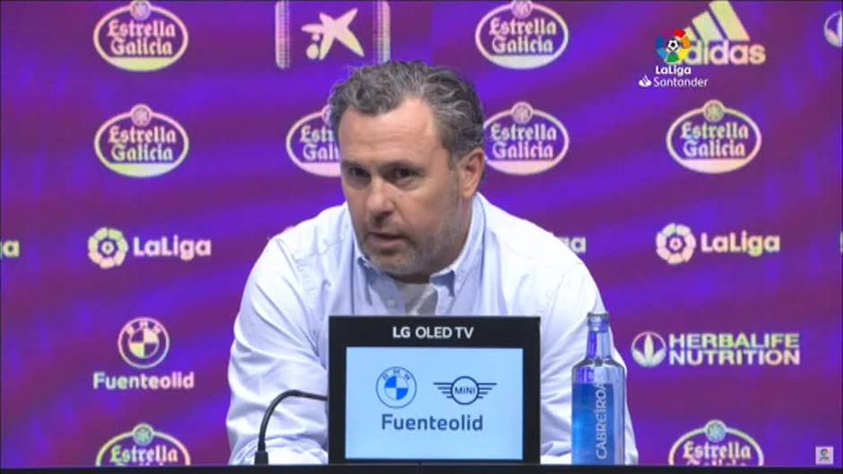 El entrenador del Valladolid: "Todos somos culpables del descenso"