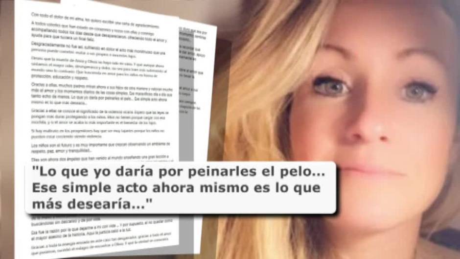 Emotiva carta de despedida de la madre de Anna y Olivia a sus hijas