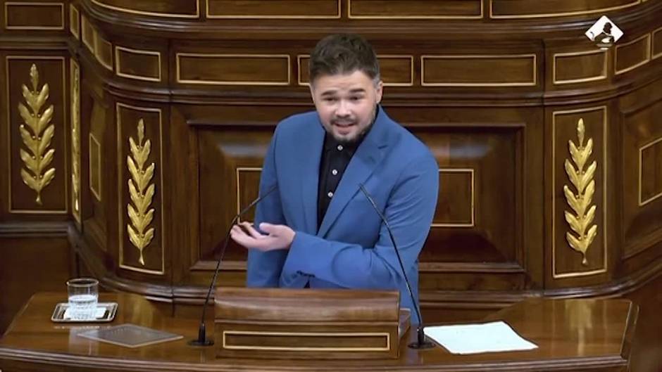 Rufián ironiza con compromiso de Sánchez contra autodeterminación: "Denos tiempo"