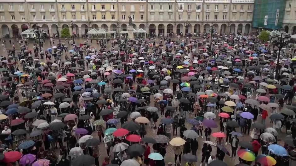 Cientos de personas piden "justicia" para Samuel en A Coruña