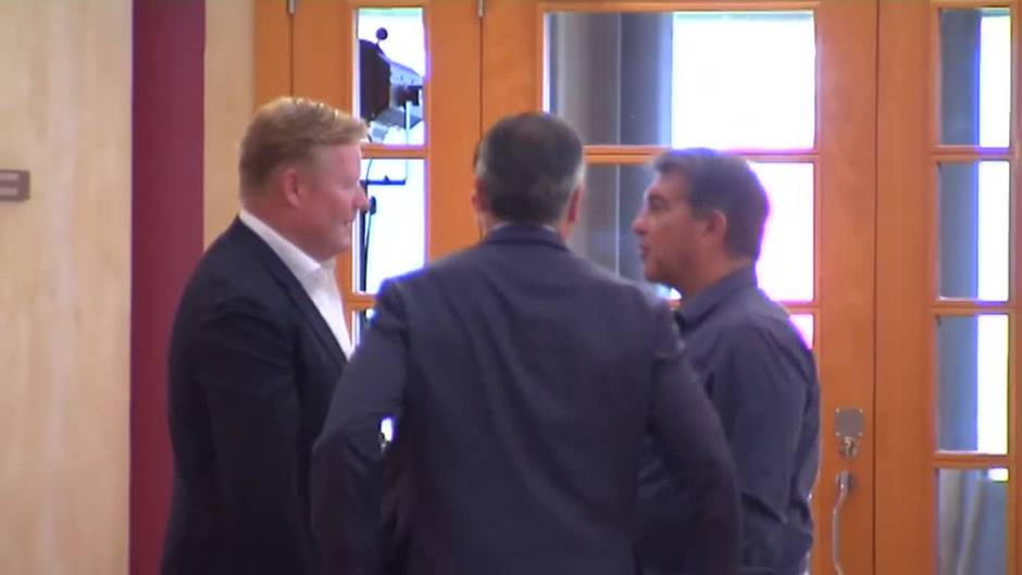 Laporta y Koeman se reencuentran después de casi dos meses