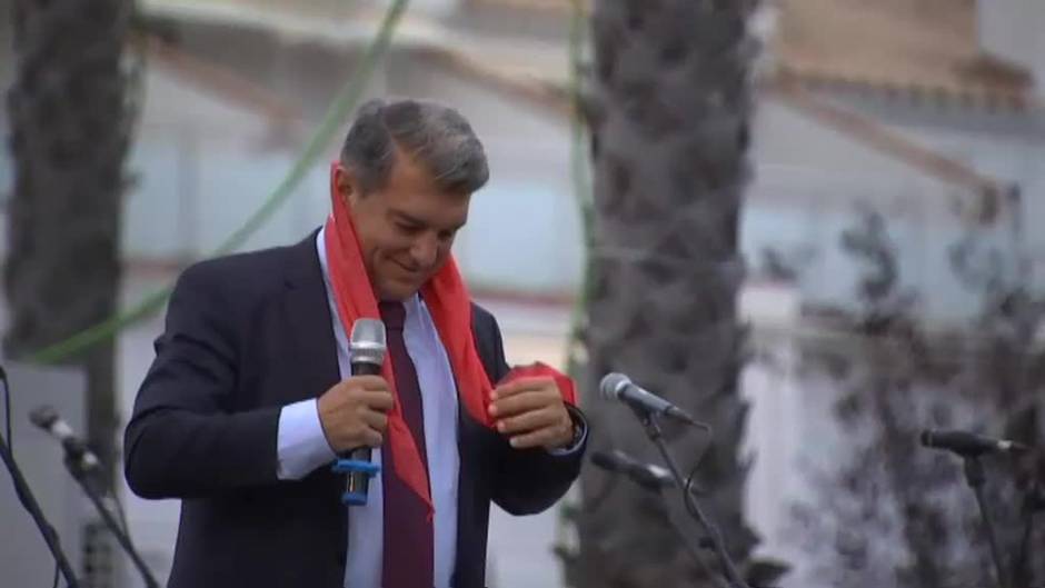 Laporta sobre el principio de acuerdo con Messi: "Todo va bien"