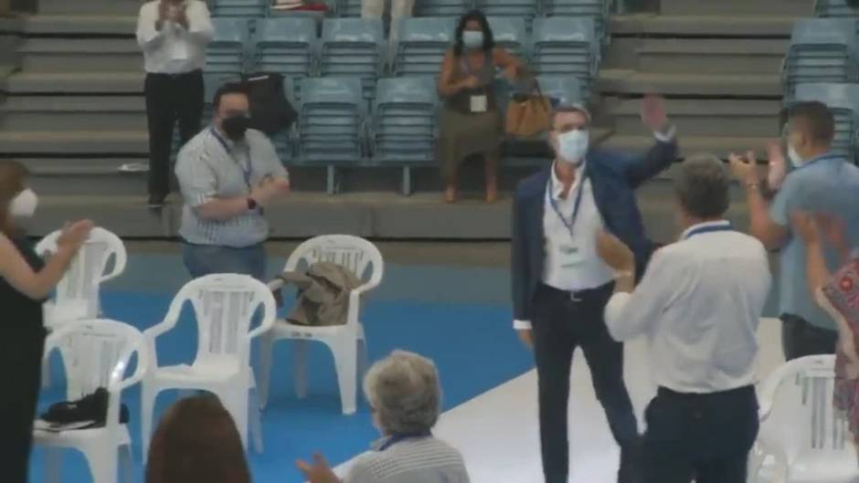 Llegada de Feijóo al 17º Congreso del PPdeG en Santiago de Compostela