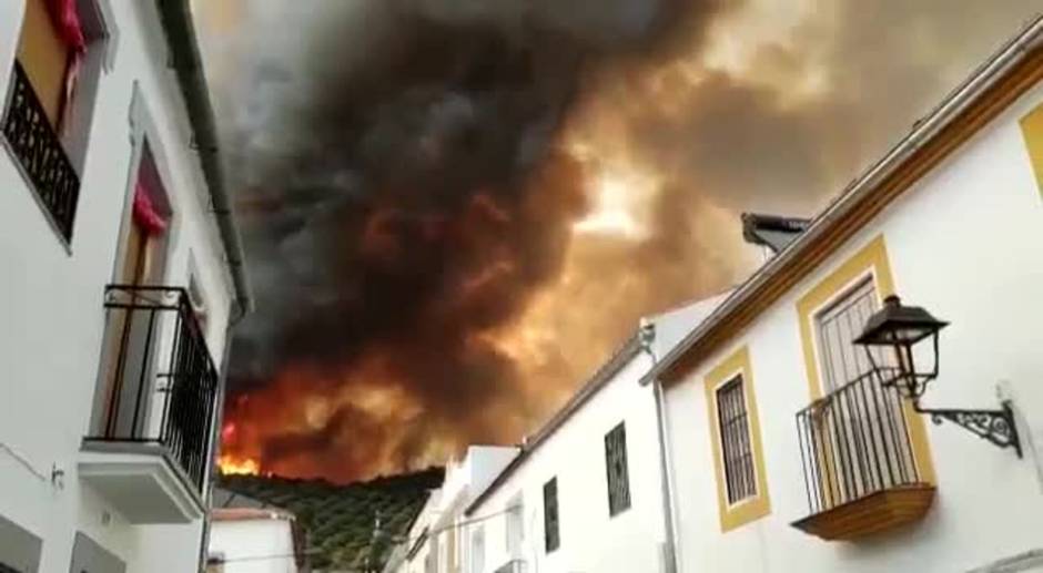 Incendio forestal en Villaharta