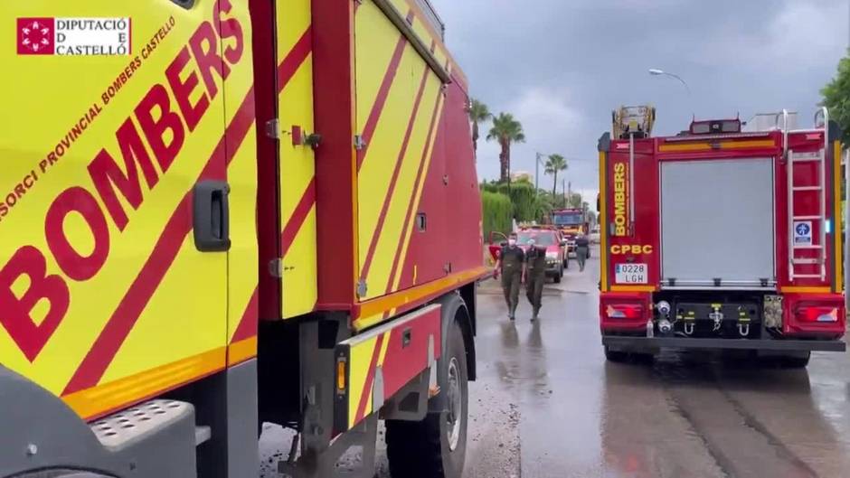 Bomberos actúan en Benicàssim tras la tromba de agua