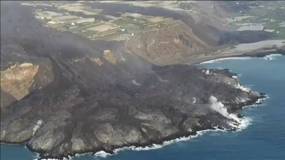 Los expertos advierten de un posible derrumbe del primer delta formado por la colada del volcán