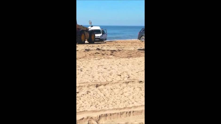 Detención a narcos en la playa en Punta Umbría