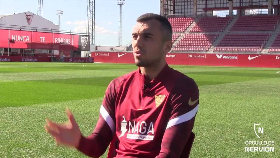 Entrevista de ABC de Sevilla con el jugador del Sevilla FC Joan Jordán previa al derbi