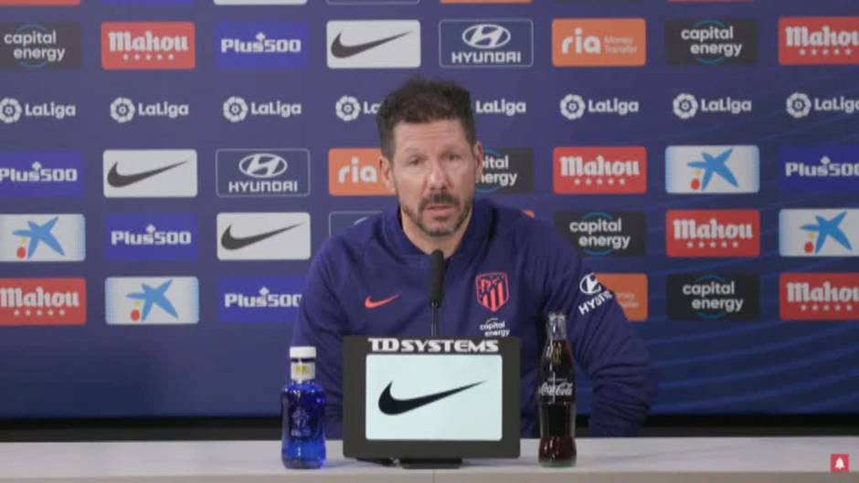 Simeone augura un partido "largo" y "trabajado" ante el Valencia