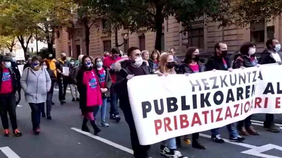 Una manifestación reclama en Bilbao una escuela "pública, euskaldun e inclusiva"