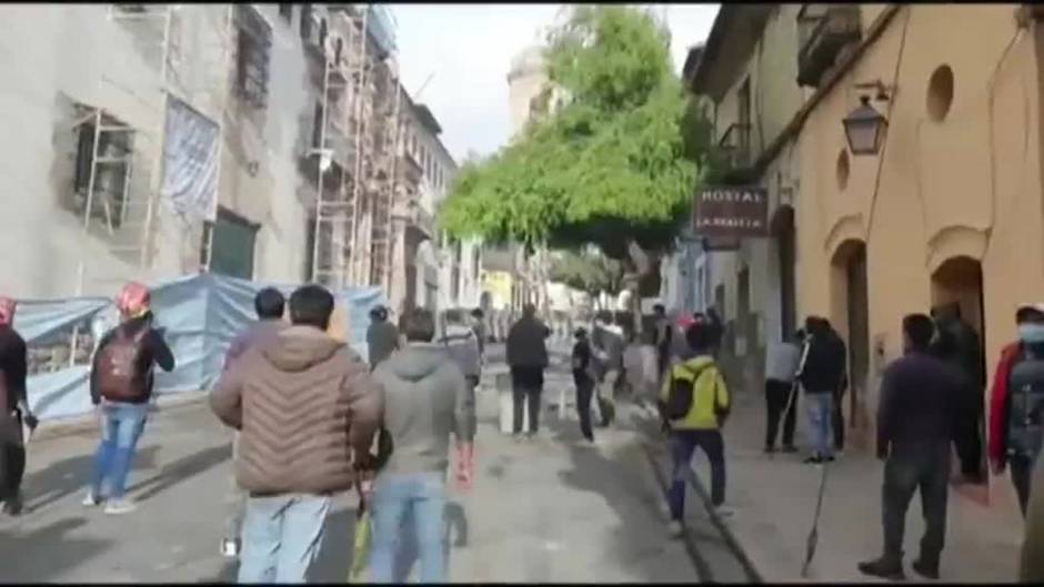 Batalla campal en las calles de Bolivia