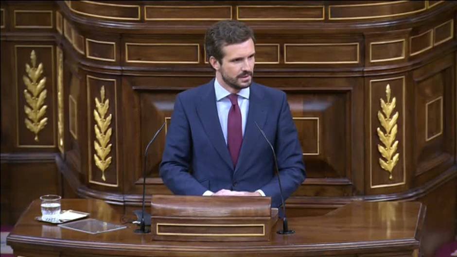 Casado responde a Sánchez: "Su legislatura está basada en la arrogancia, las mentiras y la incompetencia"