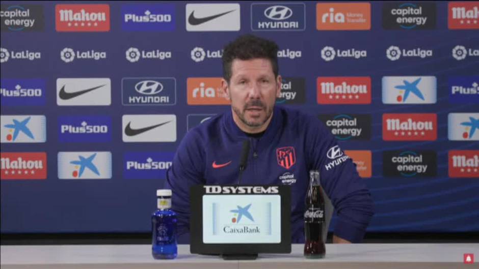 Simeone: "Hoy en Liga estamos en una situación entusiasmante para mi gusto"