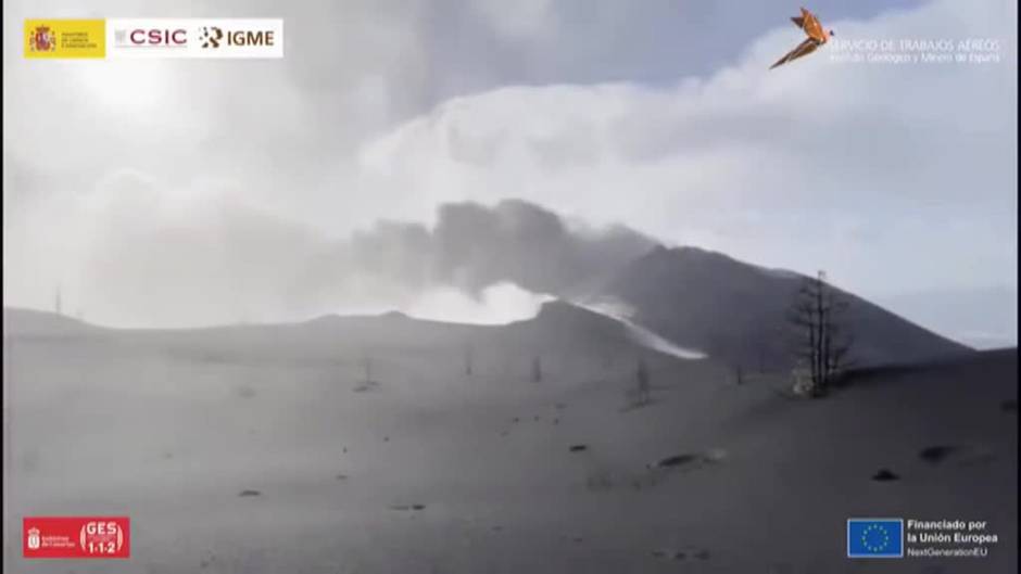 El volcán de La Palma sigue dando señales de agotamiento