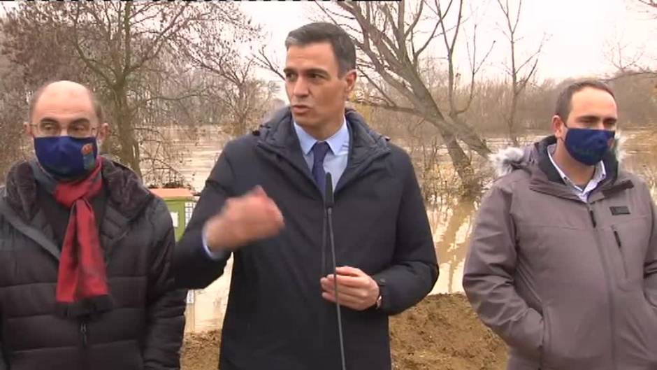 Pedro Sánchez visita algunas zonas afectadas por el temporal