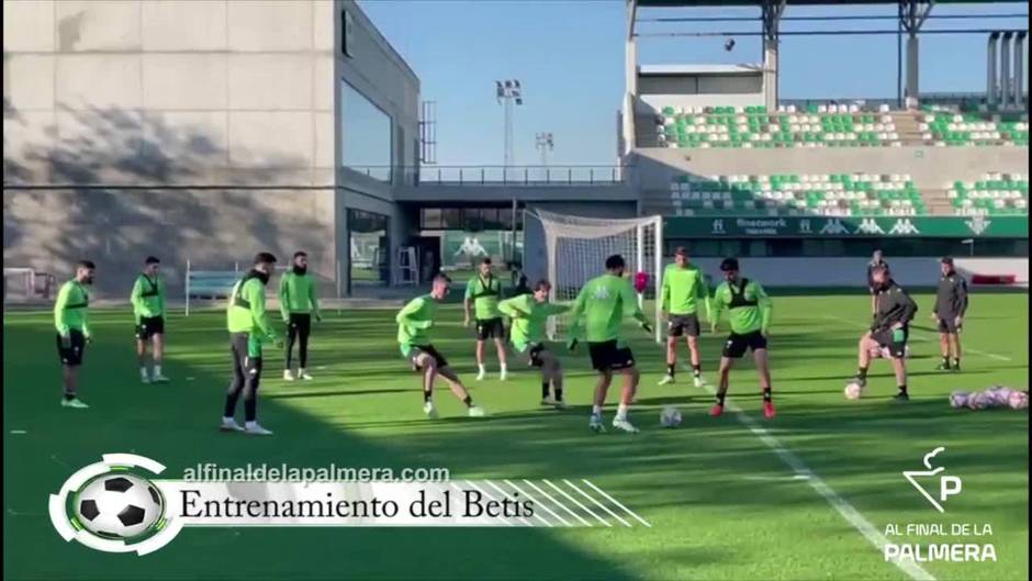 Cousillas, en el entrenamiento del Betis: "Cabeza bien arriba, tenemos una nueva final el miércoles"