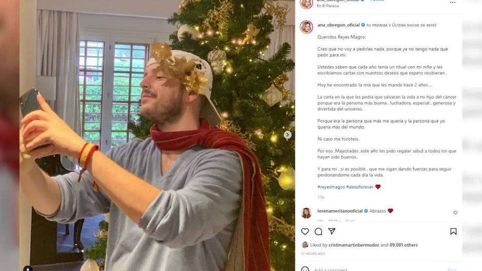 Ana Obregón recuerda sus últimos Reyes Magos con su hijo