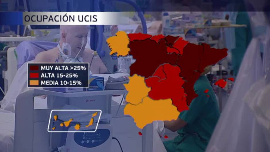 El 40 por ciento de las UCIS catalanas, ocupadas por pacientes COVID