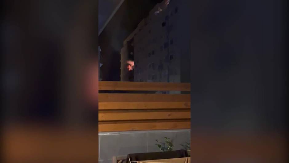 Momento del incendio de Malgrat de Mar (Barcelona) captado por los vecinos