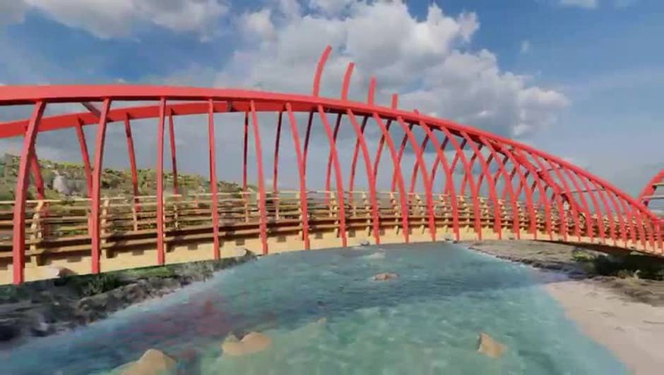 Vídeo: Recreación del Puente de Atún Rojo sobre el río Chacón para la red Eurovelo