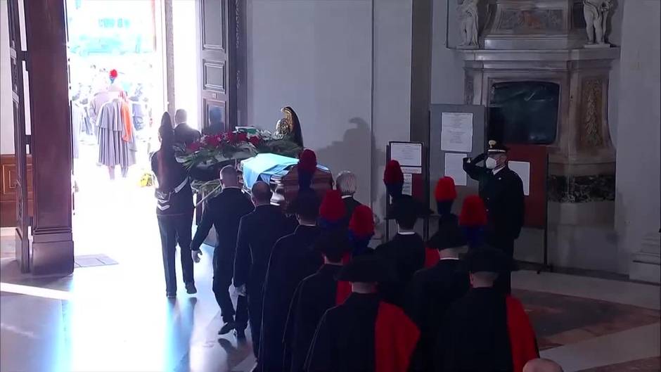 Italia se despide de Sassoli en la Basílica de Santa María de los Ángeles