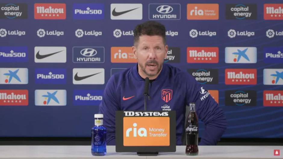 Simeone: "El equipo aparecerá, ojalá sea mañana"