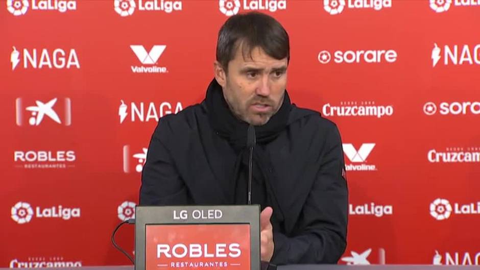 Pablo Sanz felicita a sus jugadores tras el empate ante el Celta: "Hemos podido incluso ganar"