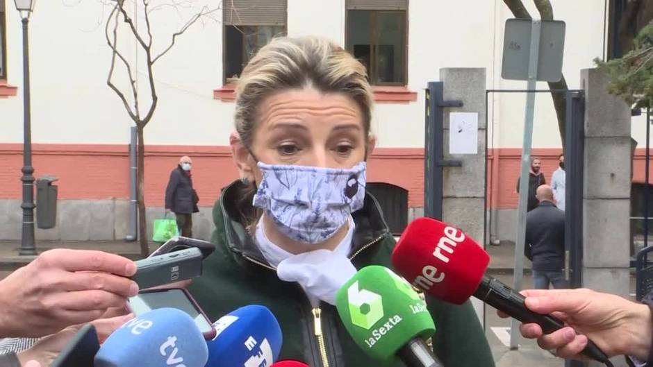 Yolanda Díaz tilda de "extravagante" la situación del PP