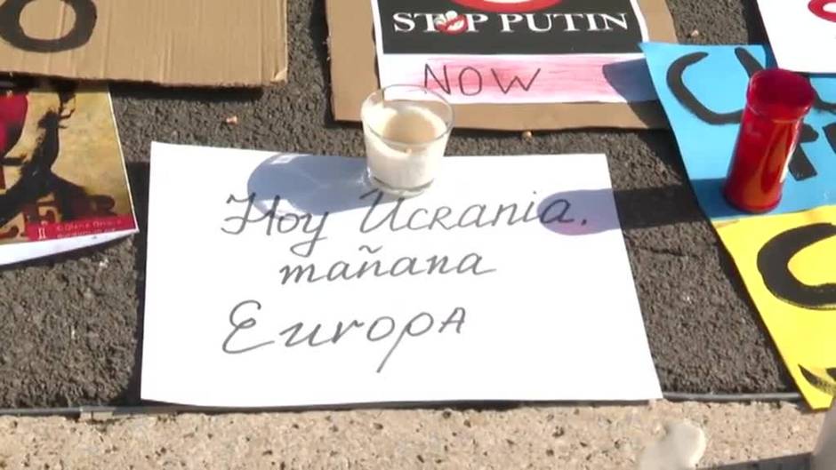 Las calles españolas gritan contra Putin