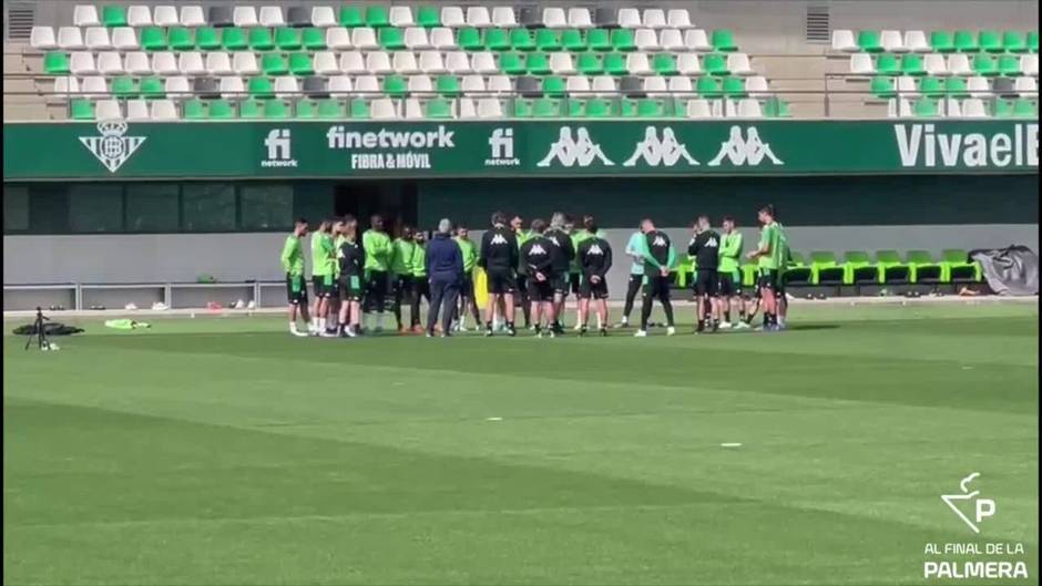 Último entrenamiento del Betis antes de viajar a Vigo para jugar en LaLiga contra el Celta
