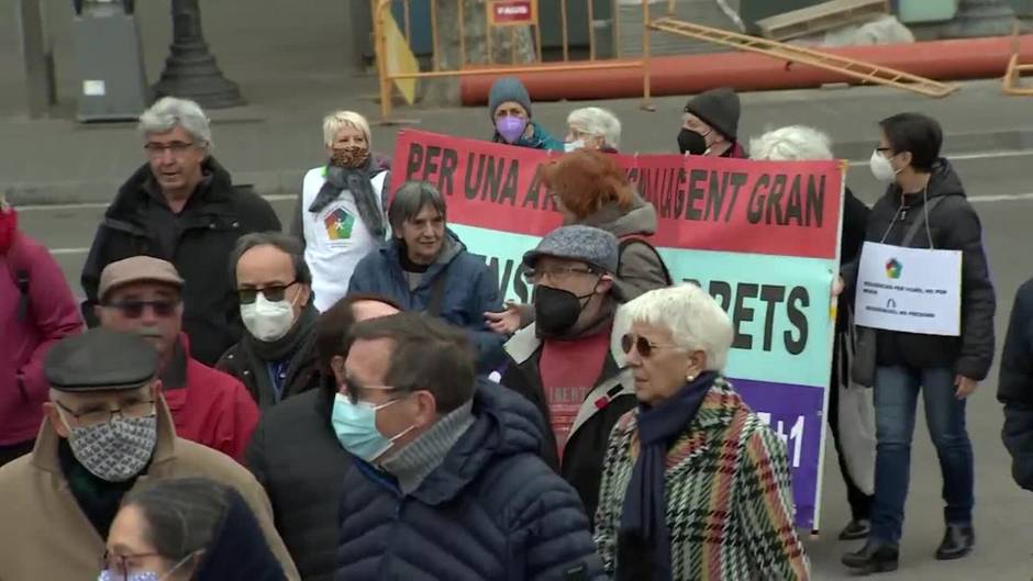 Manifestación en defensa de la sanidad pública en Catalunya