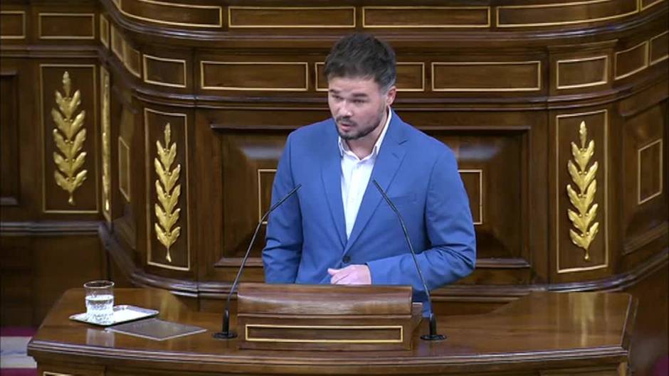 Rufián: "Hay un delincuente reincidente que se ha paseado por Galicia y Madrid este fin de semana"