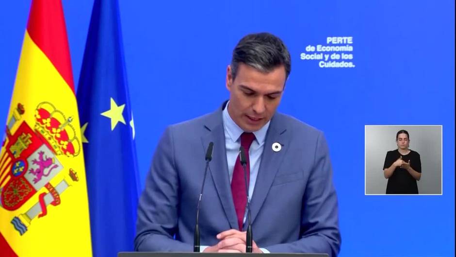 Sánchez anuncia 800 millones de euros para PERTE de economía social y cuidados