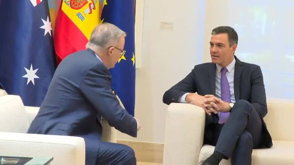 Sánchez recibe en la Moncloa al primer ministro de Australia