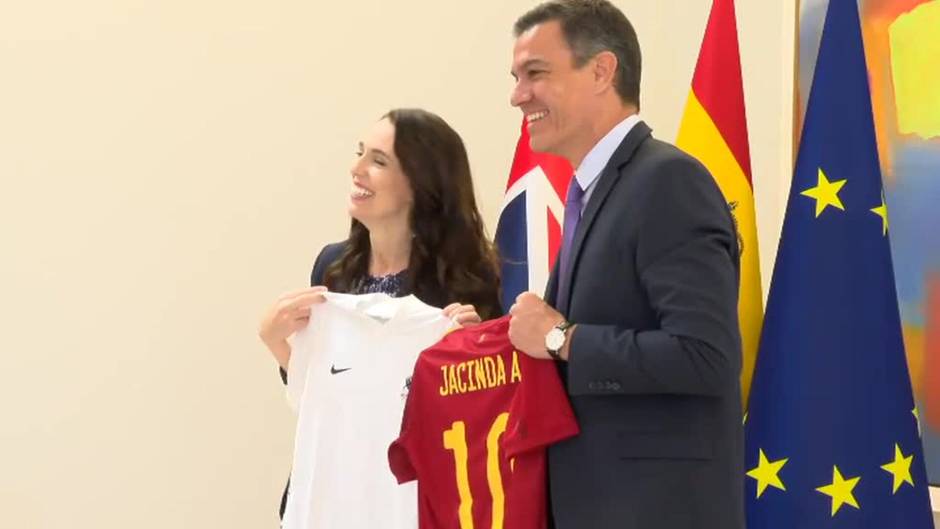 Sánchez recibe en la Moncloa a la primera ministra de Nueva Zelanda, Jacinda Ardern