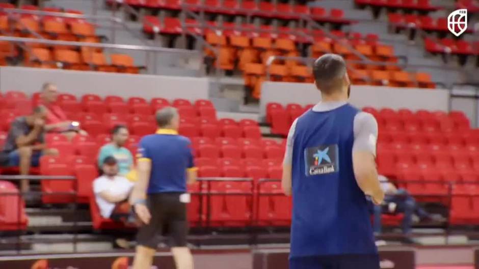 La selección española de baloncesto, lista para el partido contra Macedonia