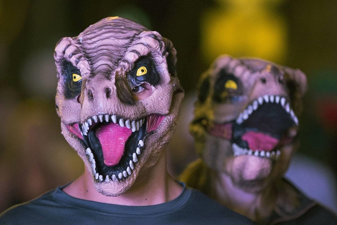 Dinosaurios en Hollywood, California. AFP